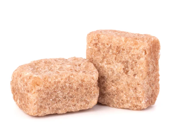Lump brown cane sugar cubes — Stock Photo, Image