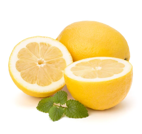 Citroen en citron mint blad — Stockfoto