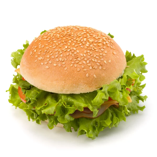 Нездорова їжа гамбургер — стокове фото