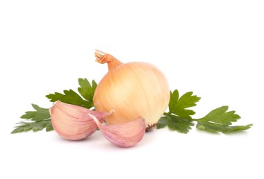 Onion and garlic clove