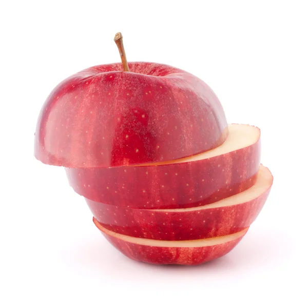 Czerwony jabłko pokrojone — Zdjęcie stockowe