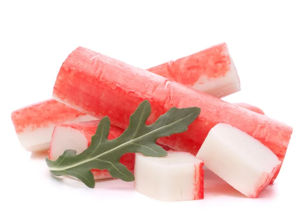 Crab sticks group and rucola leaf — Stock Image Crab sticks group and rucola leaf Stock Picture
