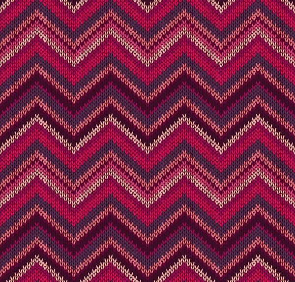 Rood roze brei textuur, mooie breien (textiel) patroon — Stockvector
