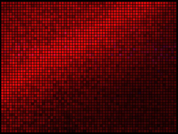Fondo discoteca multicolor abstracto se ilumina en rojo. mo de píxeles cuadrados — Stockvector