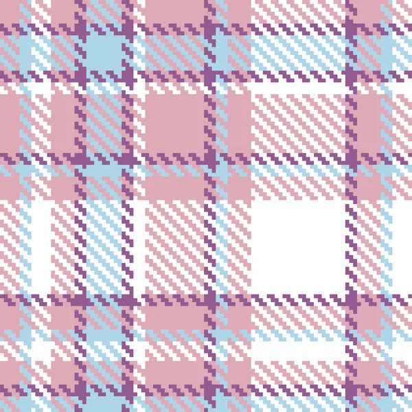 Seamless Plaid Fabric Pattern Background. Vector illustration — Stock Vector