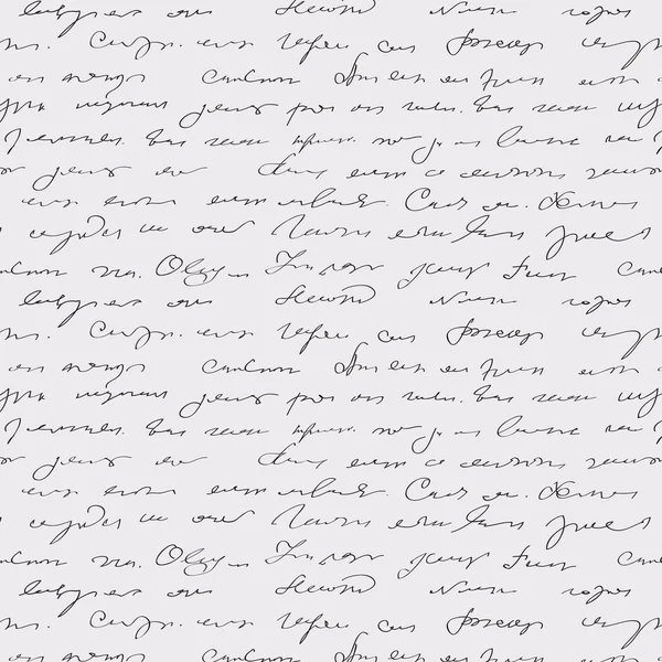 Patrón de texto manuscrito abstracto sin costuras — Archivo Imágenes Vectoriales