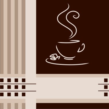 Coffee cup on creative background clipart