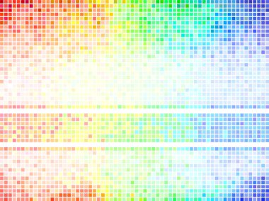 Multicolor abstract tile background. Square pixel mosaic vector clipart