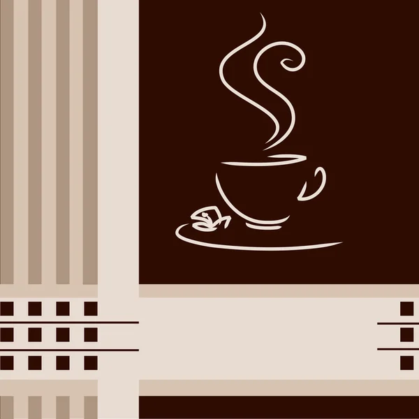 Kaffeetasse auf kreativem Hintergrund — Stockvektor