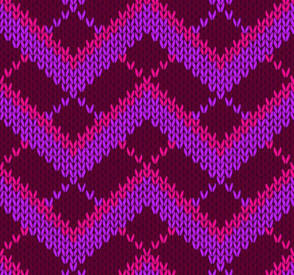风格无缝红粉红紫罗兰色织图案 — 图库矢量图片