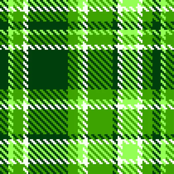 Seamless Checkered Green Color Vector Pattern — Stock Vector