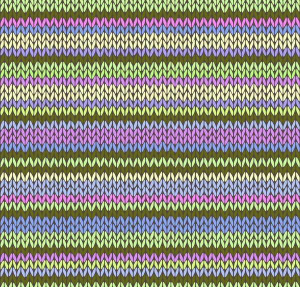 Styl bezproblémový barevný pletený vzor — Stockový vektor