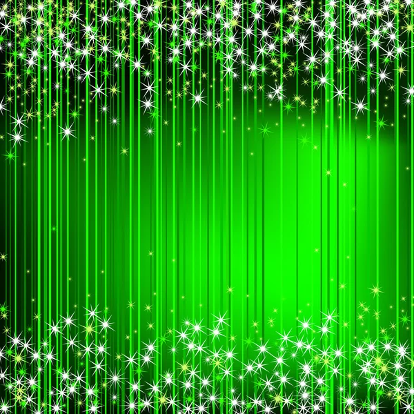 Green Abstract Background with stars — Stock Vector