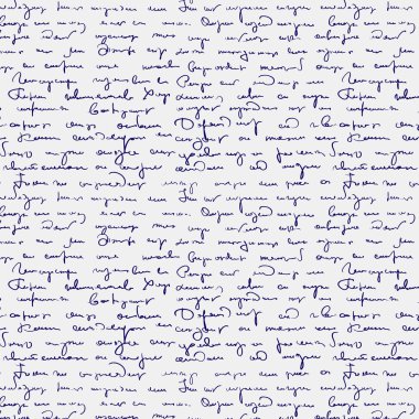 Seamless abstract handwritten text pattern clipart
