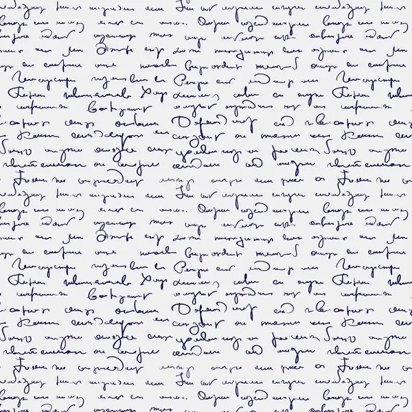 Seamless abstract handwritten text pattern — Stock Vector
