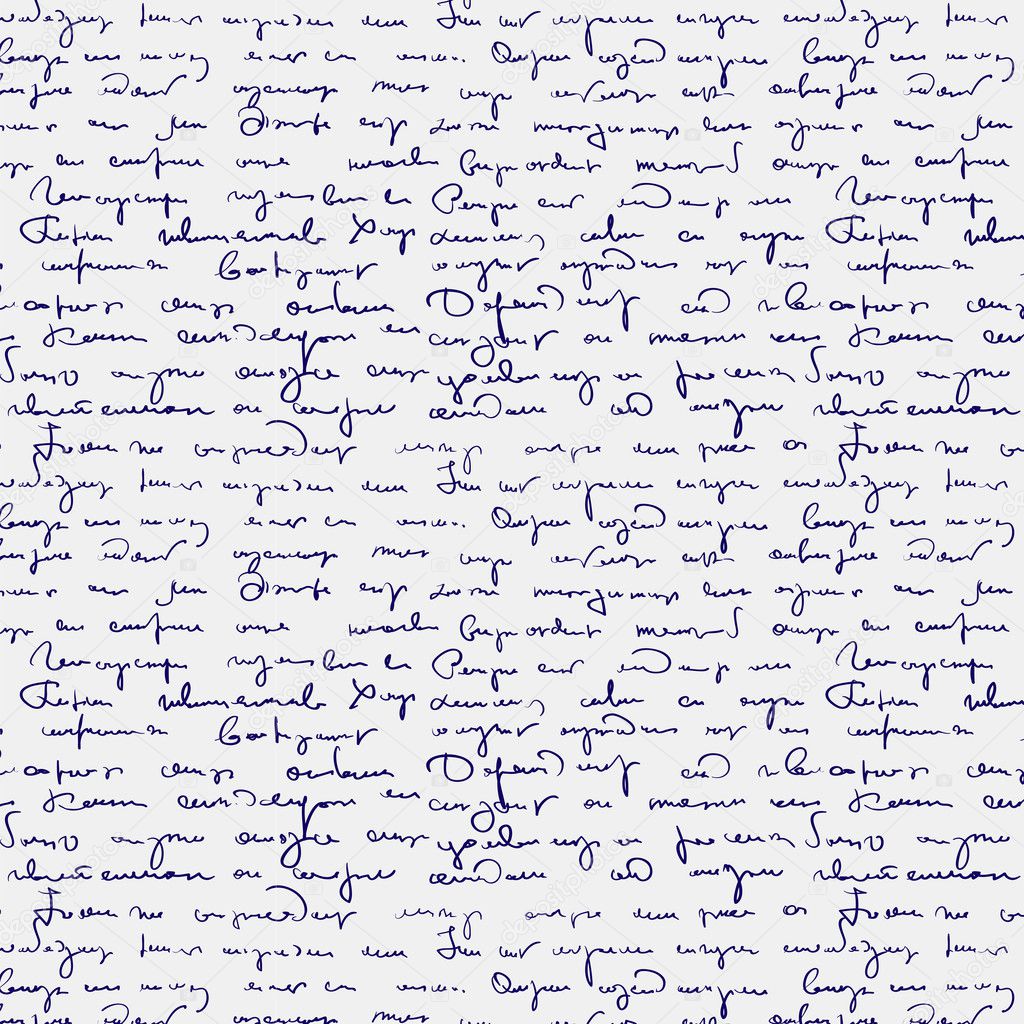 Seamless abstract handwritten text pattern