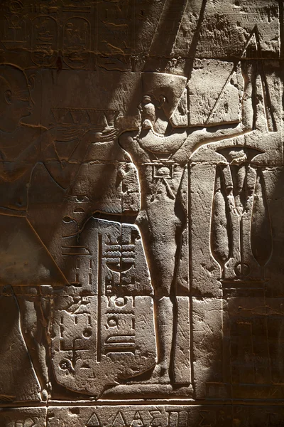 Antigo Bas-relevo egípcio — Fotografia de Stock