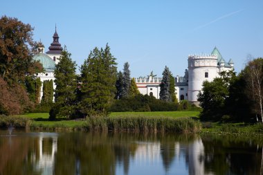 Castle on the lake clipart