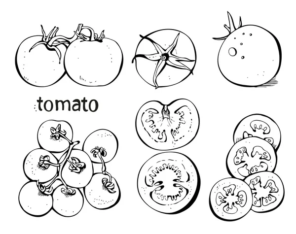 Zestaw pomidory — Wektor stockowy