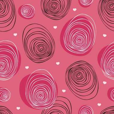 Scribble pink seamless pattern | Vector wallpaper clipart