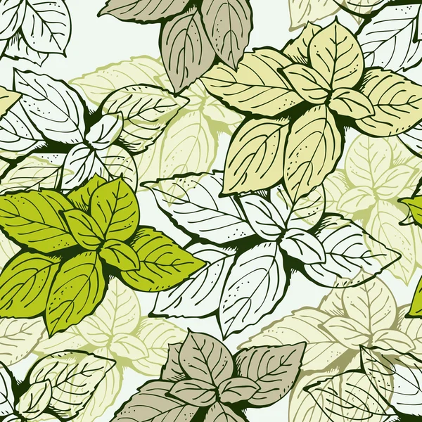 Λουλουδάτο μοτίβο φύλλο άνευ ραφής — Διανυσματικό Αρχείο