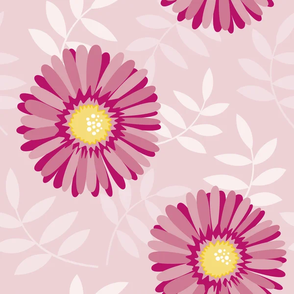 Aster rose motif floral sans couture — Image vectorielle