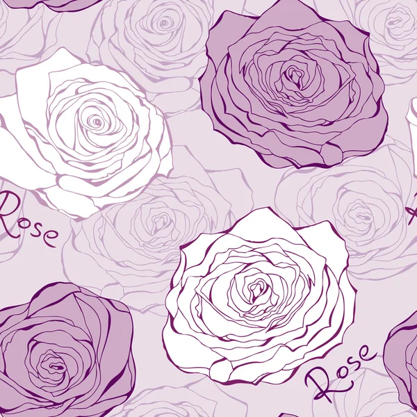 Рожевий безшовний візерунок з трояндами — стоковий вектор