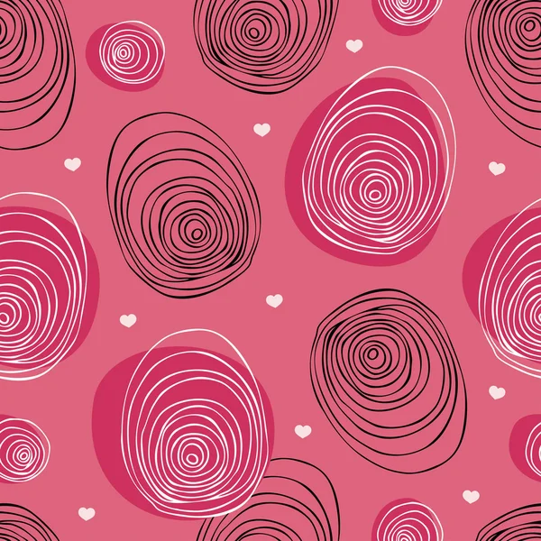 Scribble rose motif sans couture papier peint vectoriel — Image vectorielle