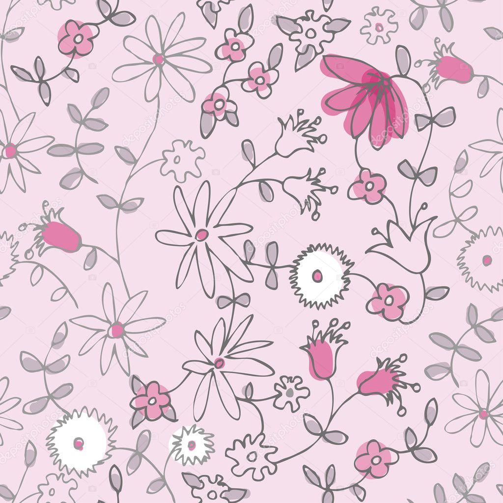 Pink little flower seamless pattern