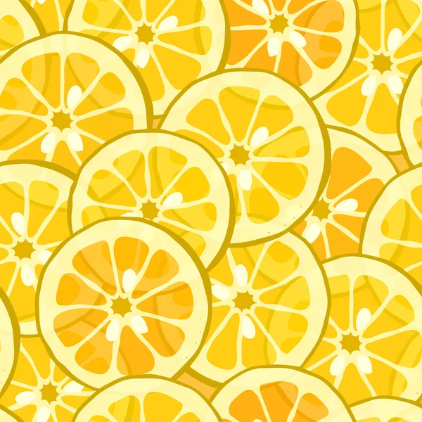 Sömlös citron orange bakgrund — Stock vektor