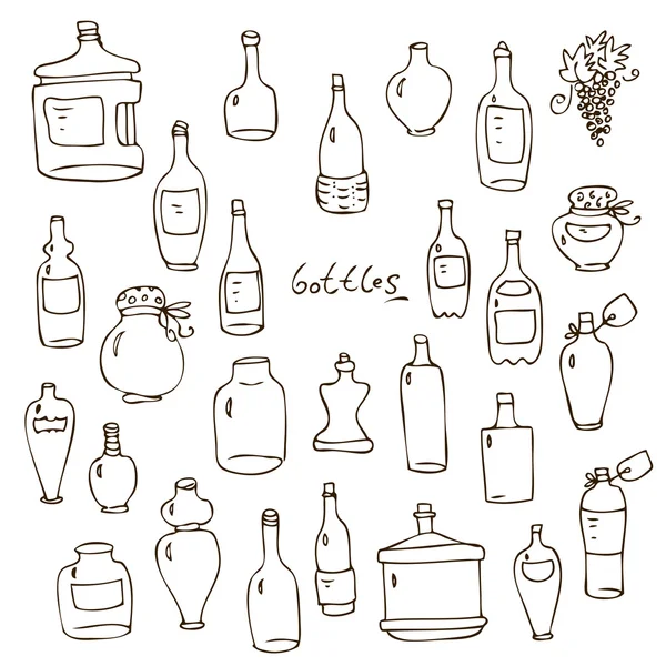 Ensemble de vecteurs de bouteilles — Image vectorielle