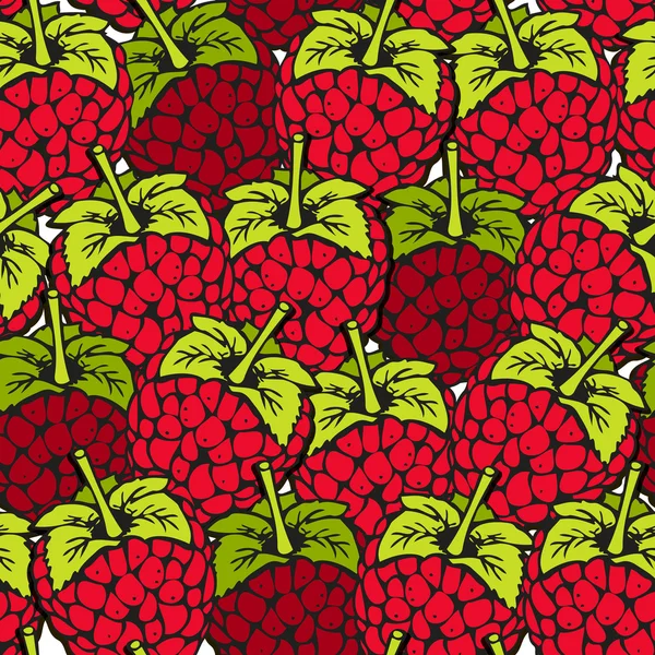 stock vector Raspberry seamless pattern