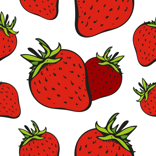 stock vector Strawberry seamless background