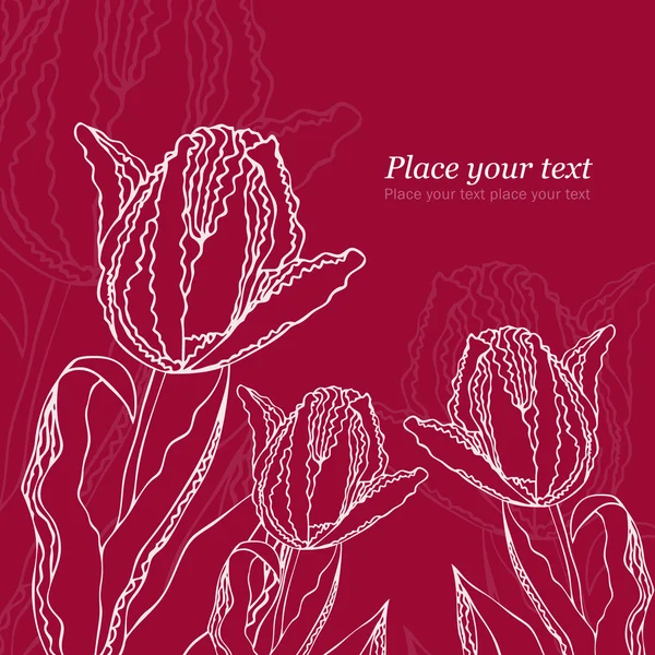 Fond floral avec tulipes — Image vectorielle