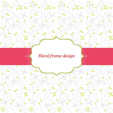 Floral frame design clipart