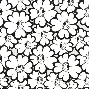 Seamless flower pattern clipart