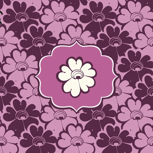 Purple floral pattern — Stock Vector
