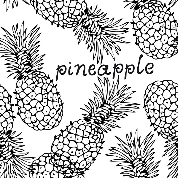 Pineapple background — Stock Vector