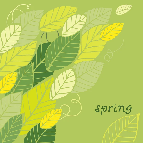 Весна leaf картки — стоковий вектор