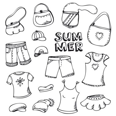 Summer fashion set clipart