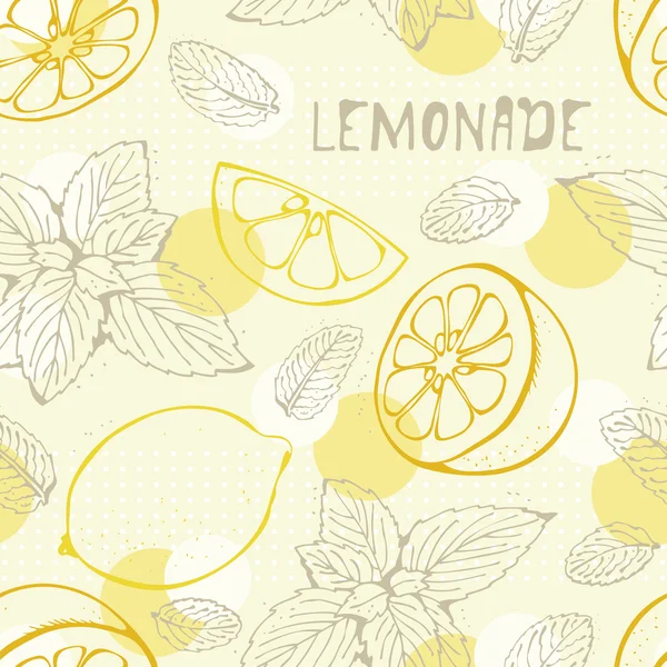 Patrón sin costura limonada — Vector de stock