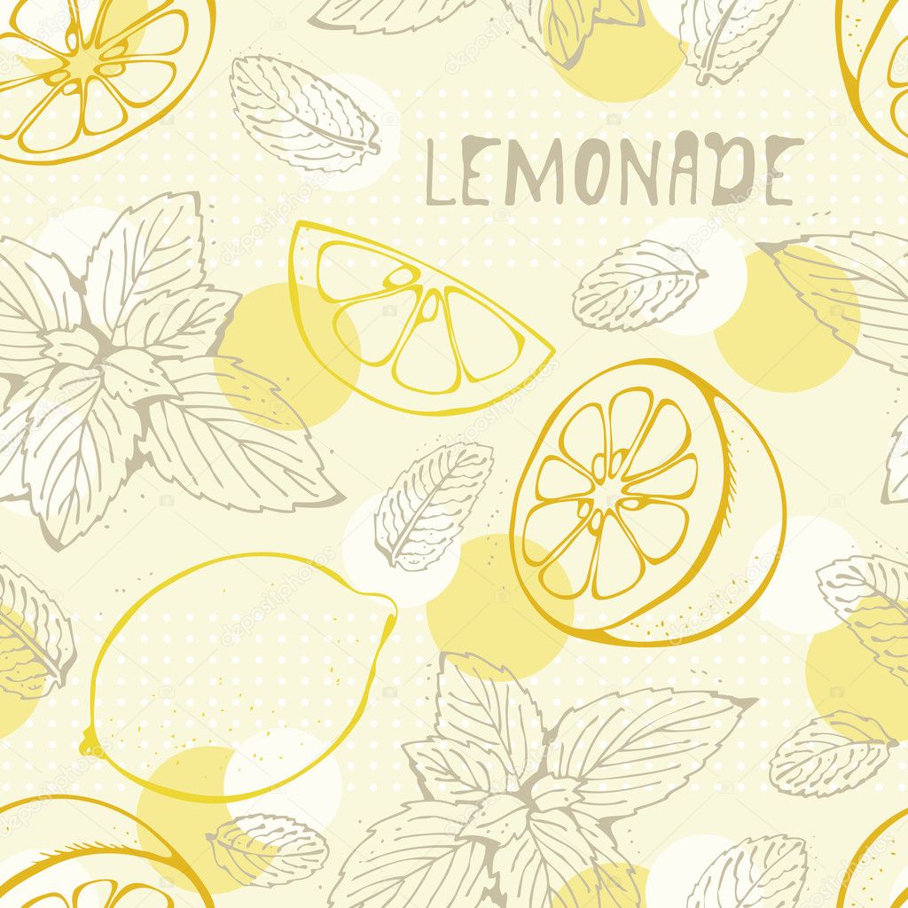 Lemonade seamless pattern