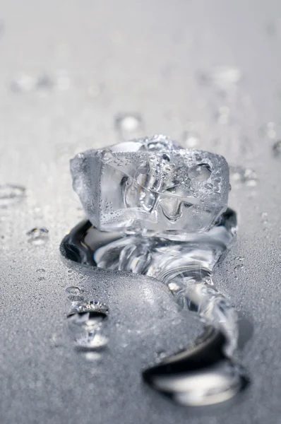Ice blocks over wet background — Stock Photo, Image