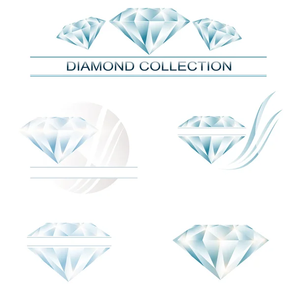 Kolekcja diament — Wektor stockowy