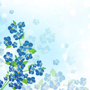 Forget-me-not flower background clipart