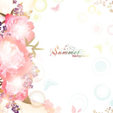 Abstract summer floral background clipart