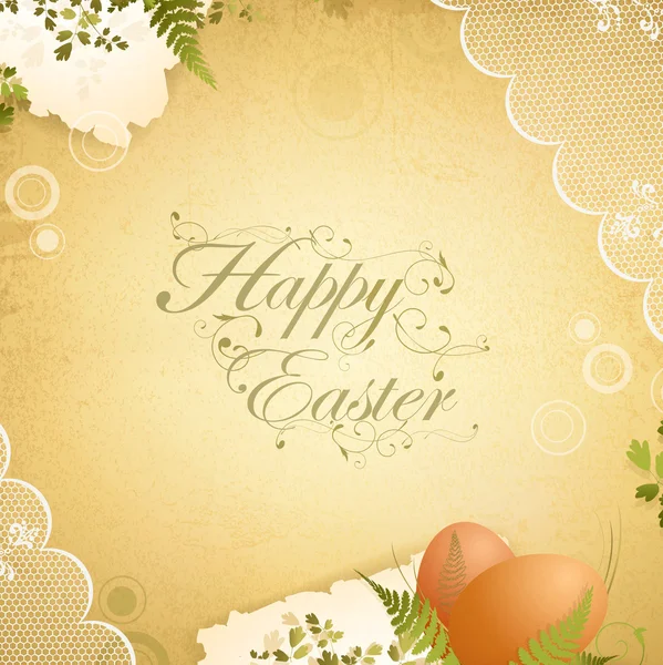 Easter vintage background with eggs — Stock Vector