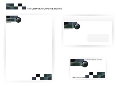 Photographer corporate identity templates clipart