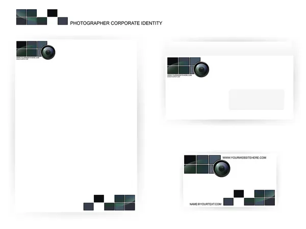 Vorlage: Corporate Identity des Fotografen — Stockvektor