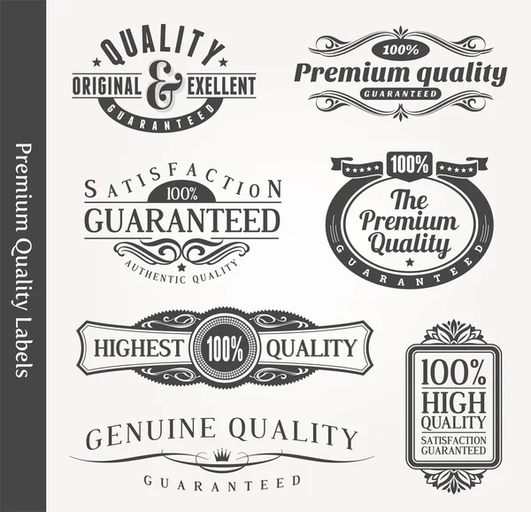 Vektor dekorative ornamentale Embleme der Qualität — Stockvektor
